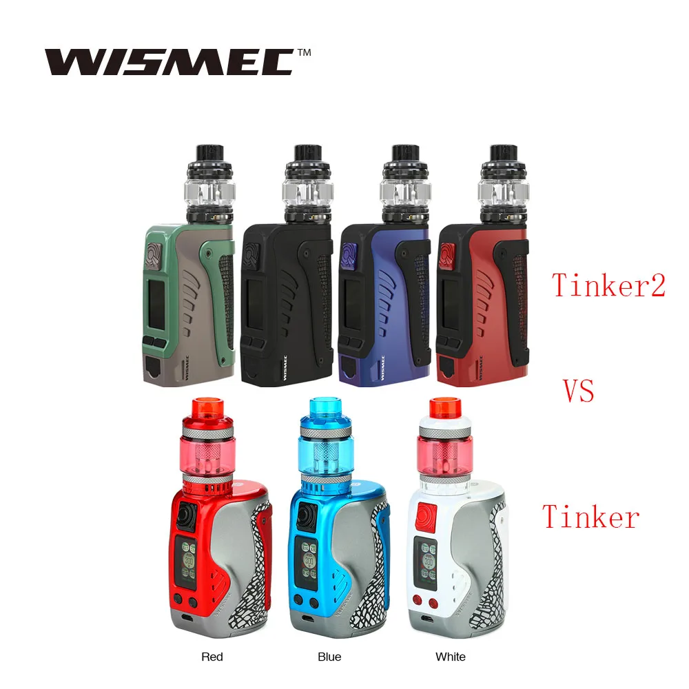 

Original WISMEC Reuleaux Tinker2 200W TC Kit with Trough Tank 6.5ml fit WT Coil Electronic Cigarette Vaporizer vs Tinker kit