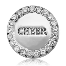 20 шт./партия новые ювелирные украшения cheer кристалл Металл 18 мм кнопки женский браслет и кнопка