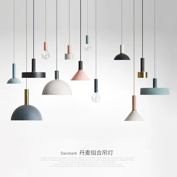 

Nordic simple pendant light E27 LED modern creative hanging lamp design by yourself for bedroom living room lobby restaurant bar