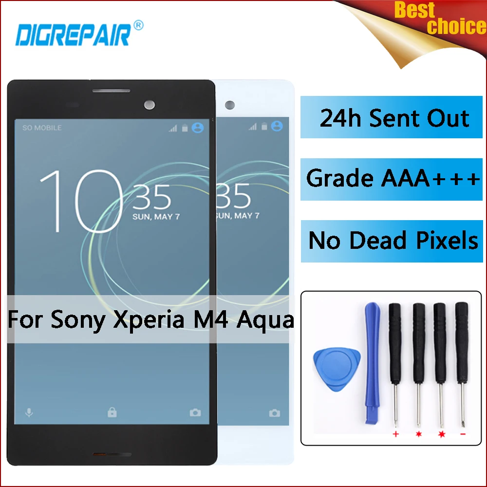 

For Sony Xperia M4 Aqua LCD E2303 E2306 E2353 E2333 LCD Display Digitizer Touch Screen Assembly Replace For Sony M4 Aqua Screen
