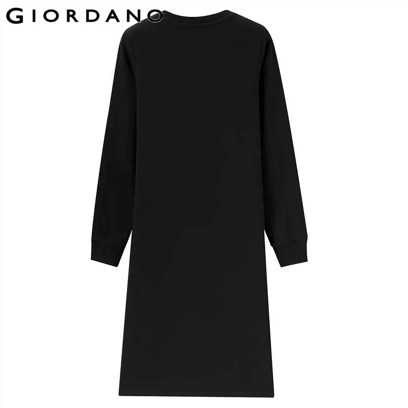 Giordano Женская Толстовка Платье женское вышитое животное флисовая подкладка