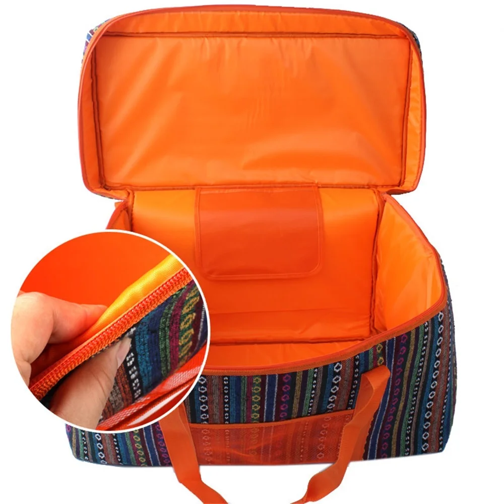 Bolsa do Piquenique Acampamento ao ar Livre de Grande Caixa de Almoço de Armazenamento Capacidade Térmica Dobrável Oxford Pano Mais Grosso Mão Camping Piquenique Bolsas 5 de Grande Capacidade Térmica Dobrável Caixa De