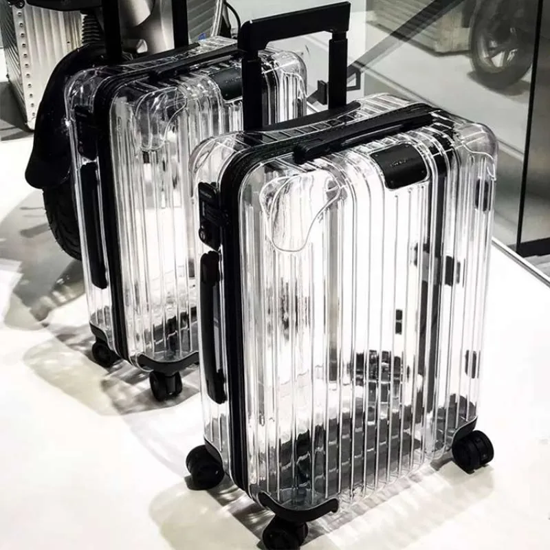 

Latest fashion The New Transparent suitcase,20/22/24/26inch size PC Rolling Luggage bag,Universal wheel,Storage Box,