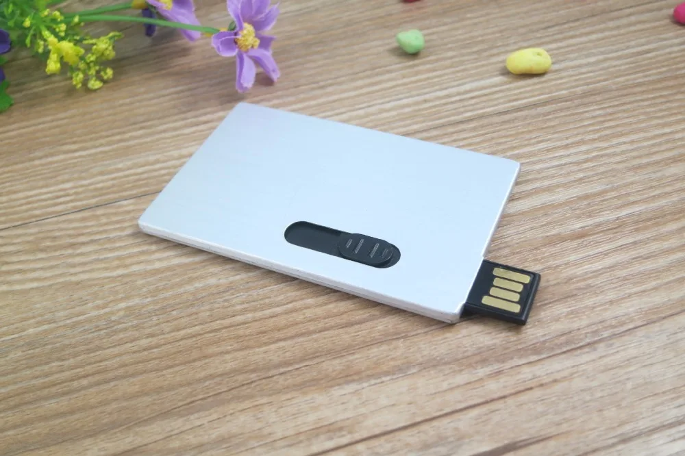 2017 hot Waterproof Super Slim Sliding Credit Card USB Flash Drives