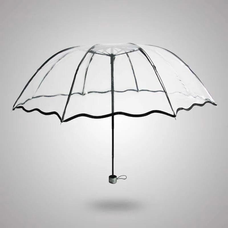 Free Shipping 6 Color Sale Transparent Rain Clear Umbrella For Outdoor Beauty Tools Umbrellas