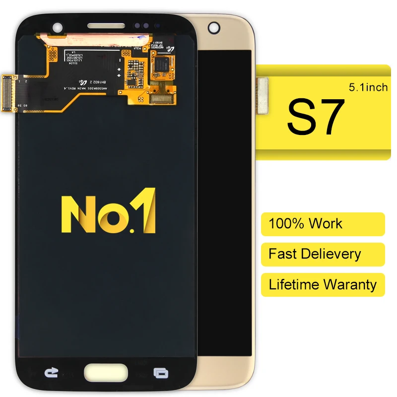 

1pcs Original alibaba china highscreen clone For Samsung GALAXY S7 G9300 LCD Display Digitizer Assembly - White/Blue/Gold