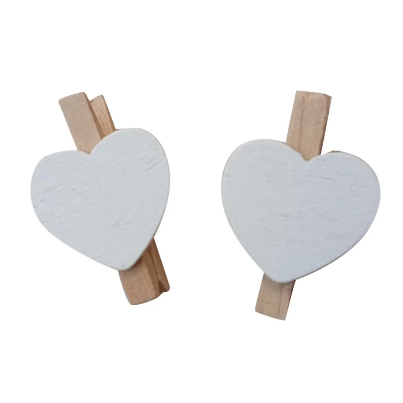 10 pcs Clips Mini Love Heart Wooden Clothes Photo Paper Peg Pin Clothespin Clips Multicolor Holiday DIY Decorations #4j03 (14)