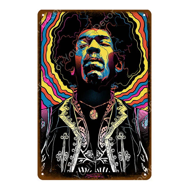 Музыка Hendrix постер винтажный домашний декор бар декоративный металлический знак