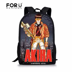 FORUDESIGNS/японского аниме AKIRA Shotaro Kaneda печатных школьные ранцы детей рюкзаки для обувь мальчиков Дети школьный подросток Mochila