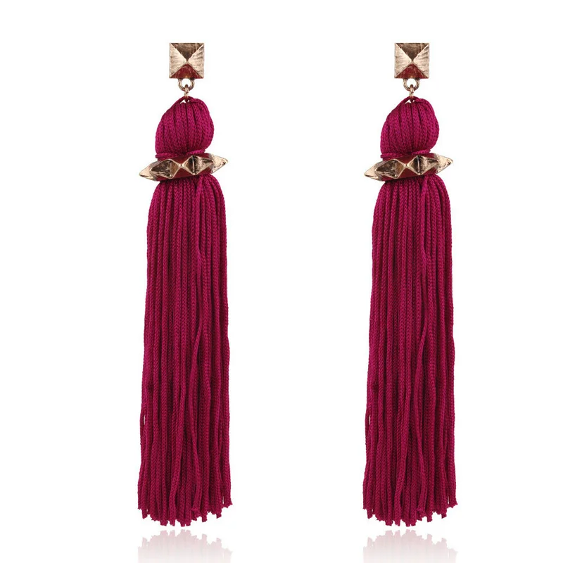 

5 Colors Long Tassel Dangle Earrings for Women Bohemian Pendant Earrings Fashion Korean Earrings Jewelry Gifts for Women Bijoux