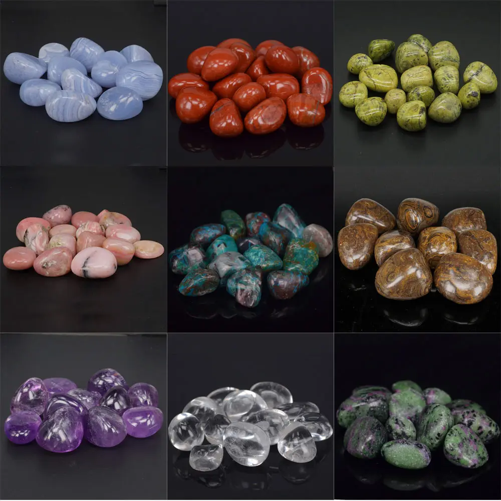 

Tumbled Stones Natural Gemstone Supplies for Quartz Crystal Reiki Healing Wicca Energy Home Decor Ornament 200g