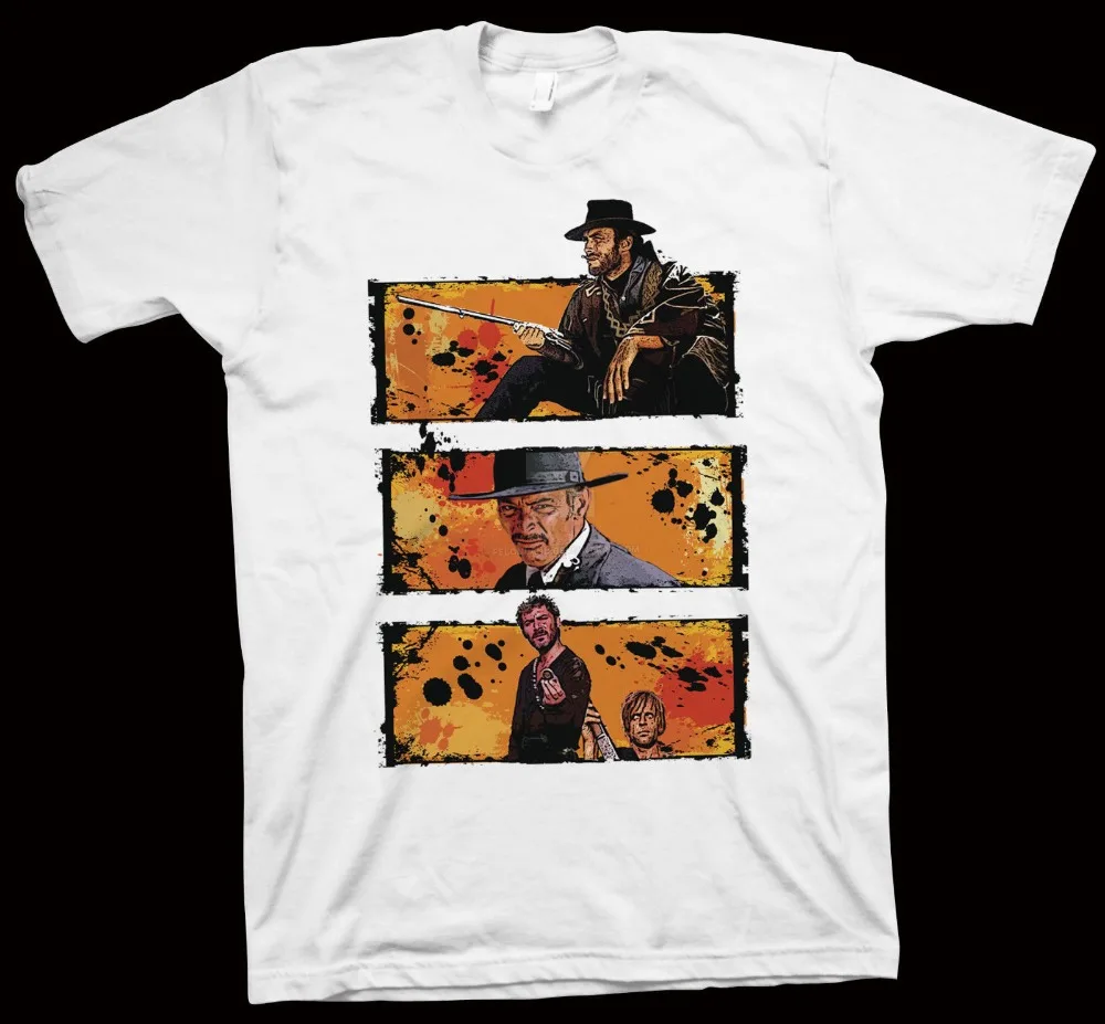 

For A Few Dollars More T-Shirt Sergio Leone, Clint Eastwood, Lee Van Cleef, Film 2019 New Brand Special Print Photo T Shirts