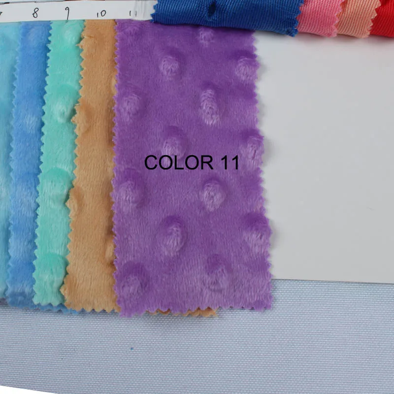 1 ярд рельефные точки Minky cuddle ткань Ultrasoft флис постельные принадлежности одеяло подушка матрас ребенка touch швейный материал - Цвет: color 11