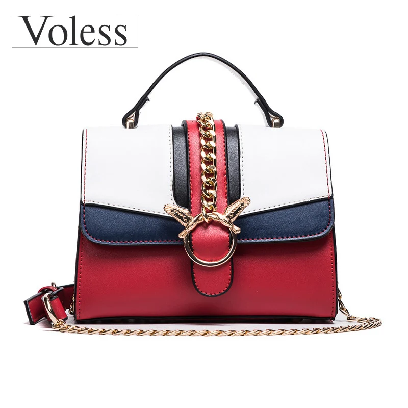 VOLESS Brand Women Bags Luxury Handbags Women Bags Designer High Quality PU Leather Women Bags Fashion Chain Female Bags 2018