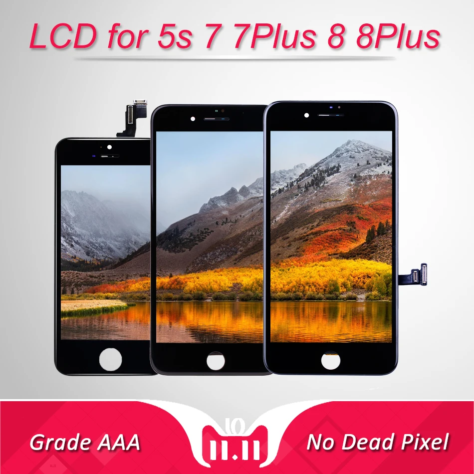 

High Quality LCD For iPhone 7 8 Plus Screen Replacement Assembly 7P 8P Display Digitizer Parts Panel Touch Glass AAA 3D Touch