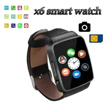 Silver and Gold Color X6 Smart Watch with SIM Card Sport Bluetooth Smart Clock in Stock for Android HTC HUAWEI LG IOS PK gt08