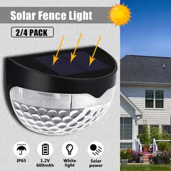 

2 pcs 6LED Solar Lamp Waterproof IP65 Outdoor Wireless Sensor Fence Solar Light For Yard Garden Gate Wall Decorative Lights