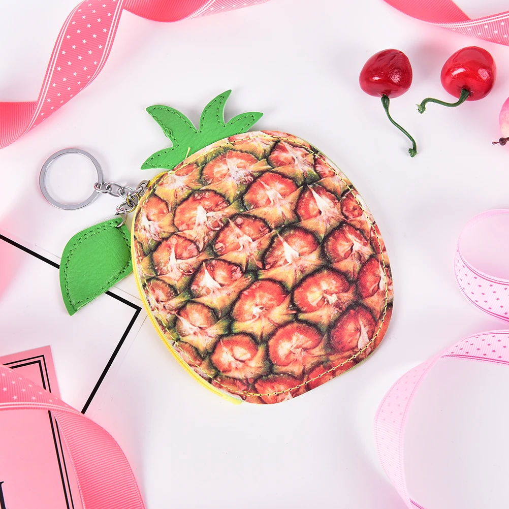 1 шт мини короткий кошелек для монет каваи фрукты Детский кошелек для монет на молнии небольшой кошелек женский мешочек Сумка для денег девушка - Цвет: 5