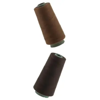 

2Pcs Professional Sewing Weaving Threads Set For Hair Extentions Brown/Dark Brown Threads