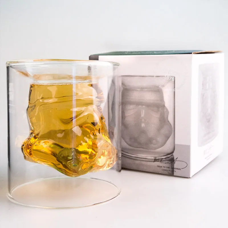 3D кристалл воин фляжка бокал для вина, кружка двухслойная Carafe бутылочное пиво графин колба бар вечерние DIY декоративное стекло сосуд