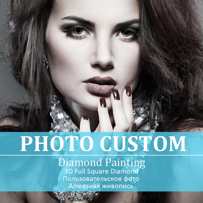

3d diy Diamond Mosaic Private custom picture full square Diamond Painting Cross Stitch Photo custom 5d Diamond Embroidery Beauty