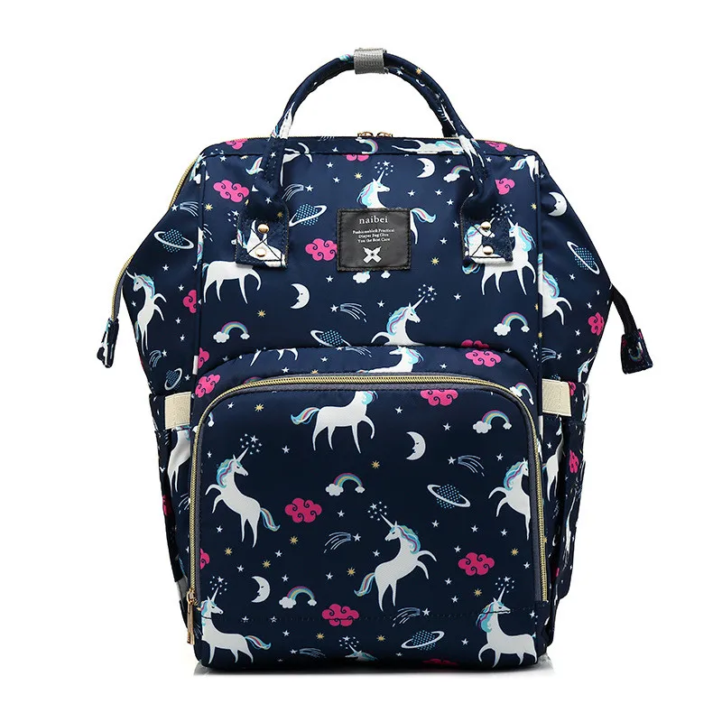 Unicorn Mummy bag multi-function large capacity waterproof backpack Backpack multi-function out of mother-to-child bag02