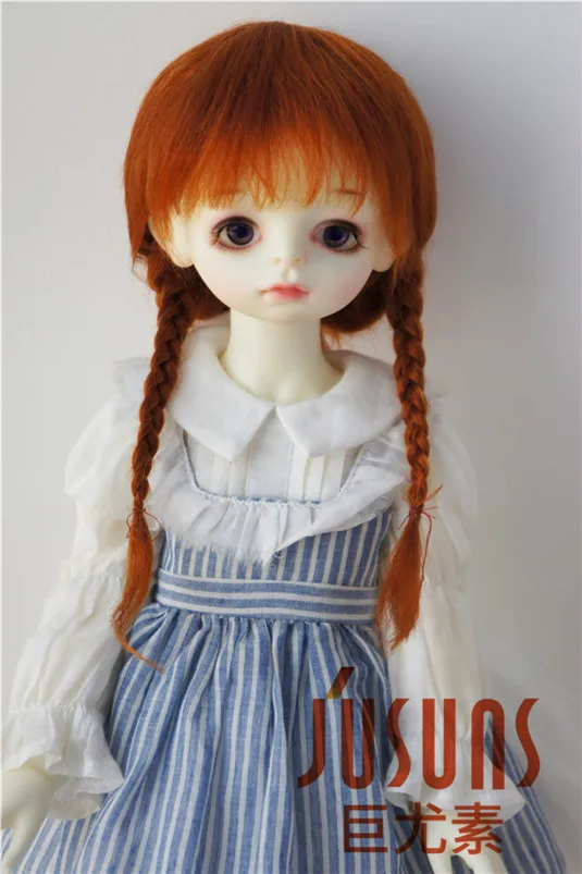 JD018 модный bjd парик мохера Размер 3-4 дюймов 4-5 дюймов и 9-10 дюймов Красивая Ана два оплетки парик для куклы Высокое качество кукольные волосы