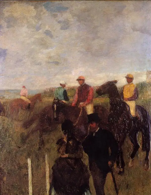 

High quality Oil painting Canvas Reproductions At the Races (1868-1872) By Edgar Degas hand painted