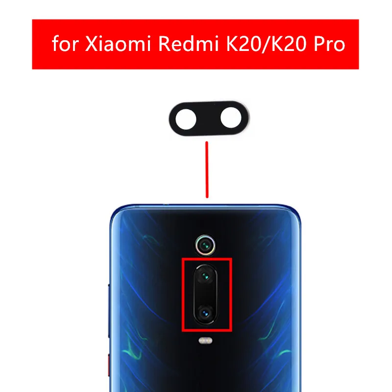 2pcs for Xiaomi Redmi K20/K20 Pro Camera Glass Lens Back Rear Camera Glass Lens with Glue Replacement Repair Spare Parts