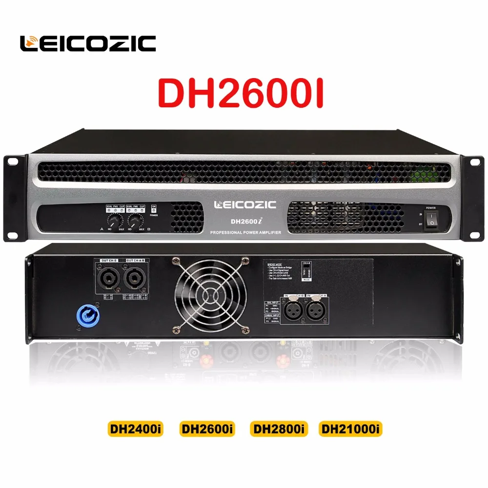 

Leicozic DH2600I Max 2000Watts Audio amplifier 600W+600W RMS @ 8ohms amplifier 1000w high power amplifier switching power supply