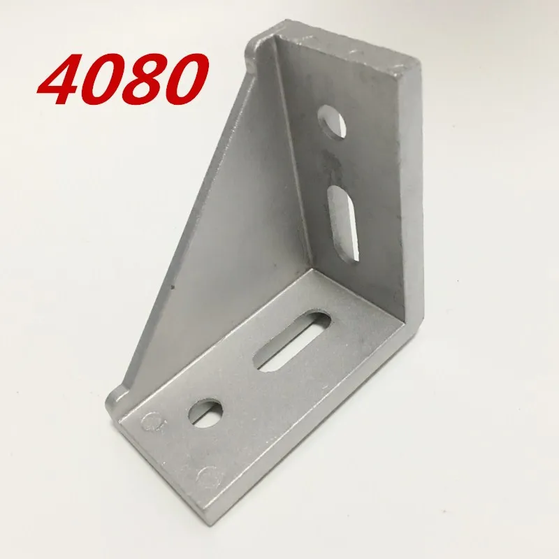 

20pcs/lots 4080 corner fitting angle aluminum 78 x 78 L connector bracket fastener match use 3030 industrial aluminum profile