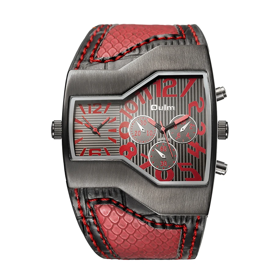 

Unique Watch Men 2019 Fabric Strap Analog Quartz Wristwatch Multiple Time Zone Watches Waterproof Mens Square Sport Watch