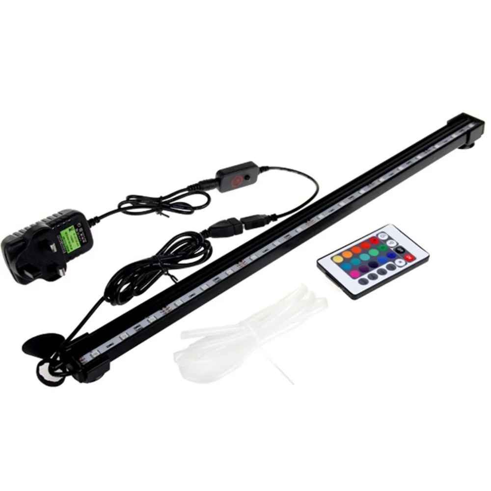 

Aquarium Fish Tank 24 keys 6 LEDs 16cm 5050 SMD Blue White Bar Light Underwater Submersible Waterproof Clip Lamp