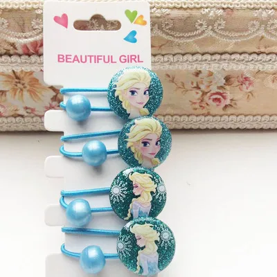 Disney детский манеж принцессы детские заколки для волос аксессуары для девочек кольцо заколка для волос замороженная Эльза резинка Ювелирная заколка