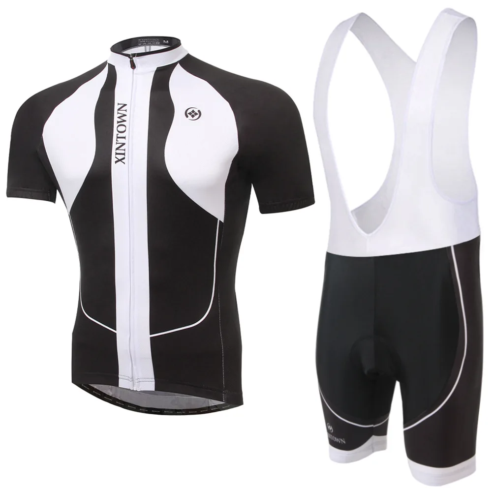 Cycling Set Men Summer Short Sleeve and Bib Shotrs 3 Color Anti sweat