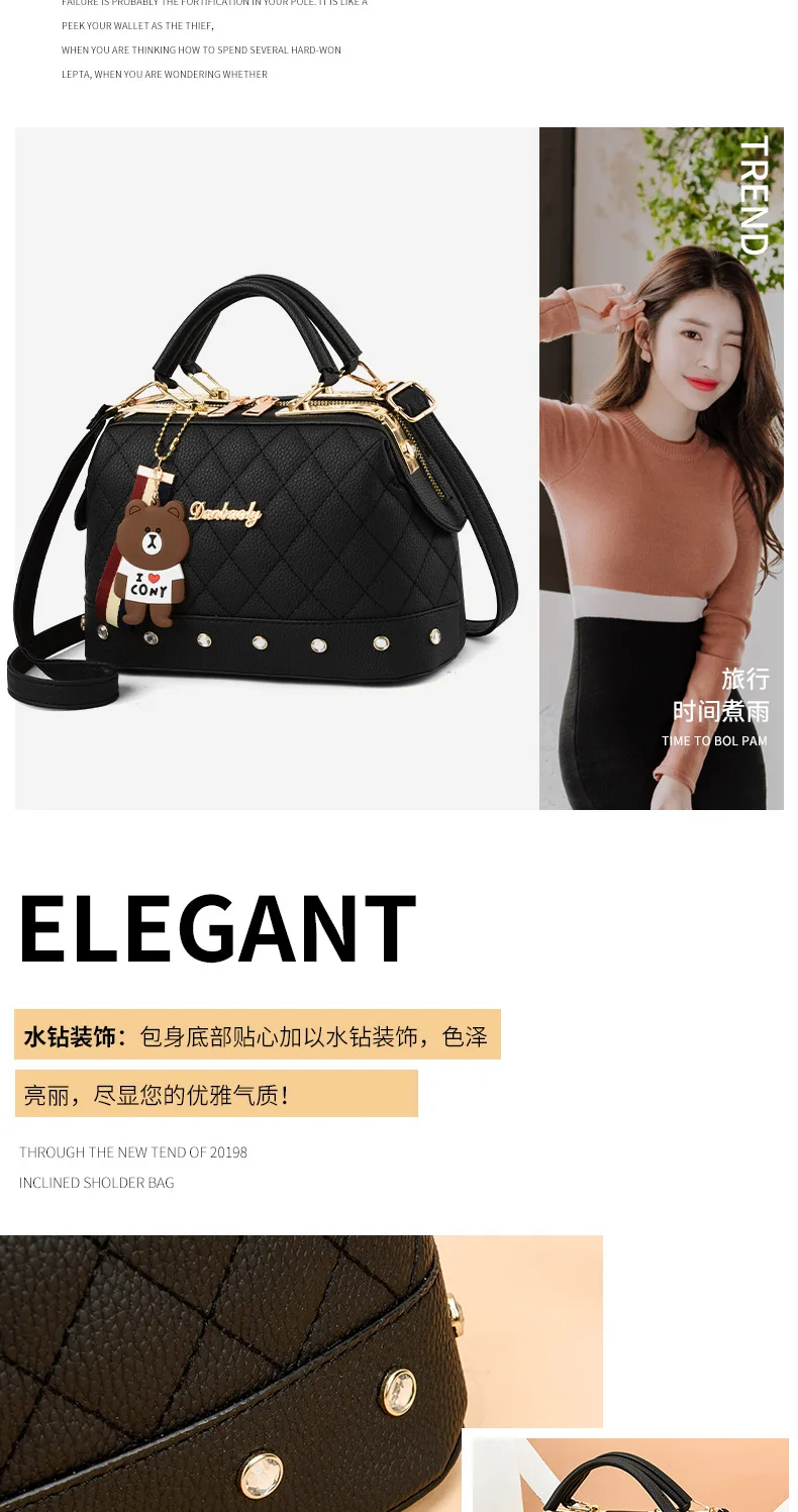 autumn winter Stylish New style one-shoulder cross-body bag Korean-style fashion women bag square sling bag generat