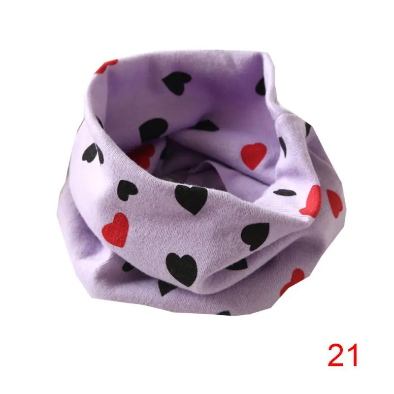 Хлопковые детские слюнявчики, детский шарф с круглым вырезом для девочек и мальчиков, кольцевой ошейник Scraf с принтом сердца и якоря - Цвет: Purple