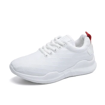 

Women Spring Sneakers 2019 Lady Lace-Up Stretch Fabric Platform Sneakers Knitting Casual Shoes Female Breathable Fashion Shoes