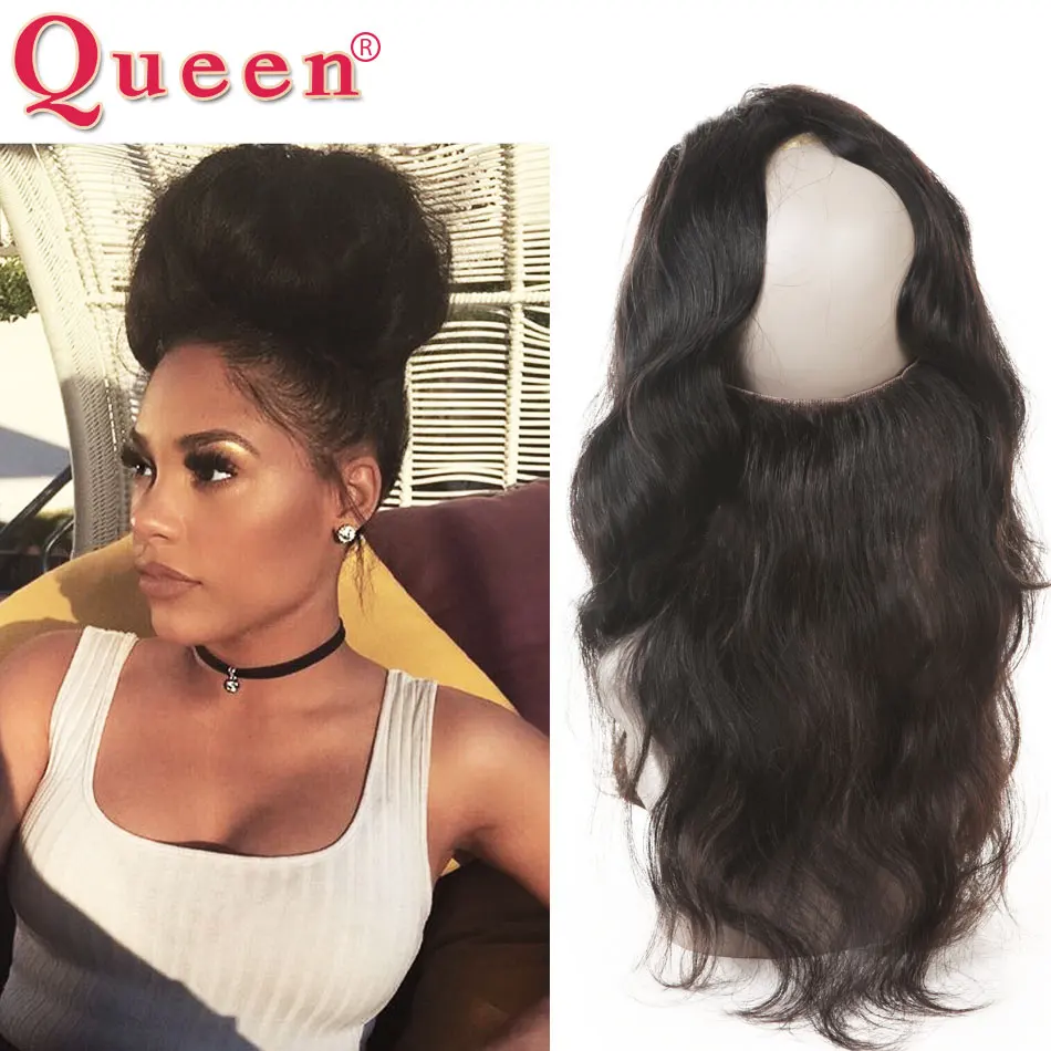 

Pre Plucked 360 Lace Frontal Closure With Baby Hair 1 Piece Only Brazilian Body Wave Virgin Hair 360 Lace Frontal Closure Queen