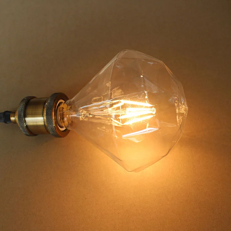 G95 Diament 4W E27 220V светодиодный Ретро лампада Bombilla Винтаж Эдисон лампа светильник с декоративной углеродной нитью лампы