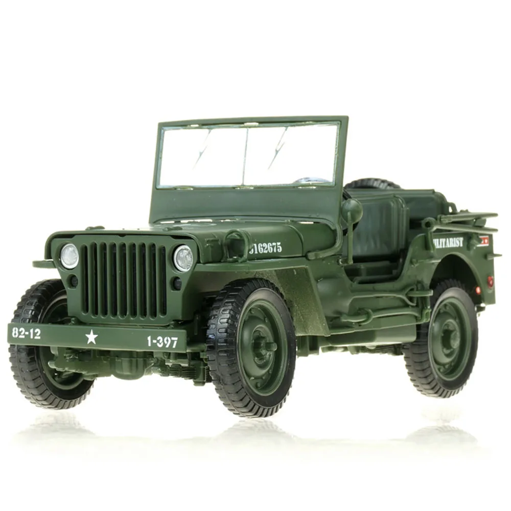 1:18 HUMMER H1 véhicule militaire Willis Jeep Simulation Alliage modèle de voiture militaire 