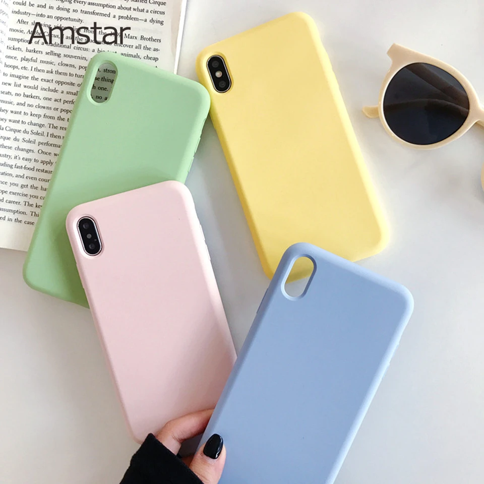 Amstar чехол для телефона Оригинальный жидкий силикон iPhone X XS Max XR 6 S Plus 7 8 милый
