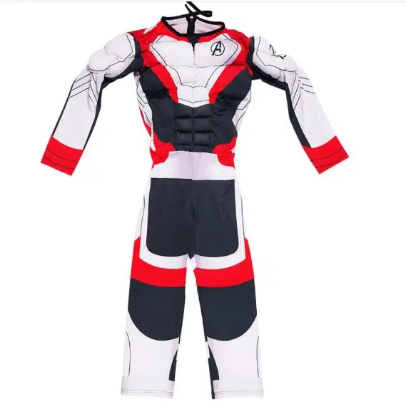 Kids Avengers Endgame Quantum Realm Cosplay Muscle Costume Kostuum Iron Man 3D Print Fullbody Suit For Kids costume