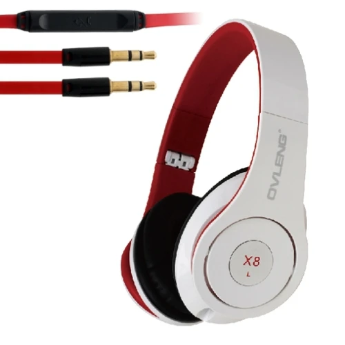 Original OVLENG X8 Folding Portable Game Stereo Headsets Headphone with 3.5mm Audio Cable for Iphone 4 4S 5 5C 5S 6 Laptop Phone
