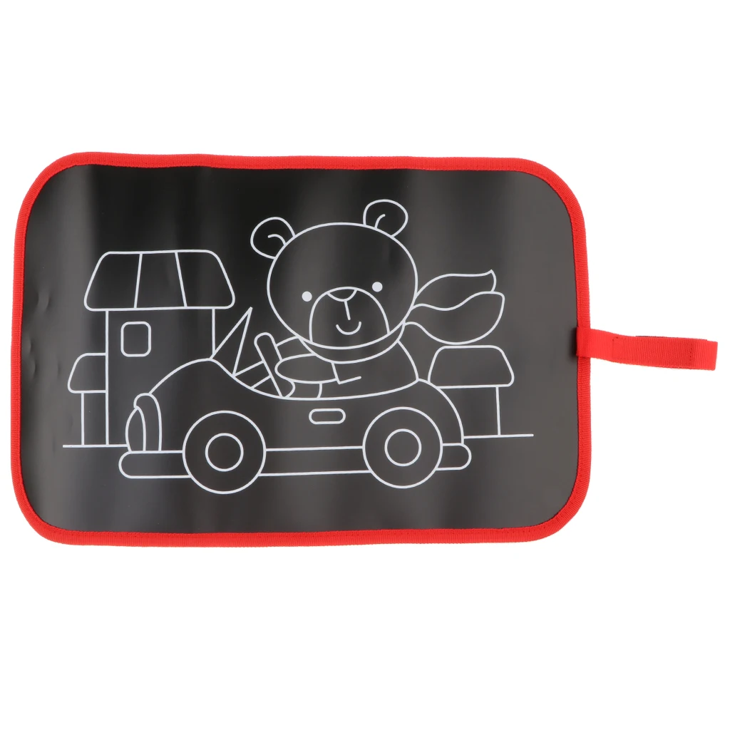 Kids Mess Free Chalk Coloring Board Doodle & Drawing Board Educational Learning Travel Gift For Boys Girls - 4 Patterns