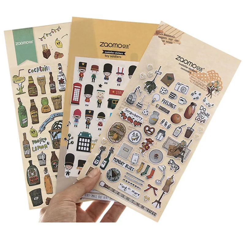 

Soldiers Vintage Adhesive Diy Sticker Stick Label Notebook Album Diary Decor Student Stationery