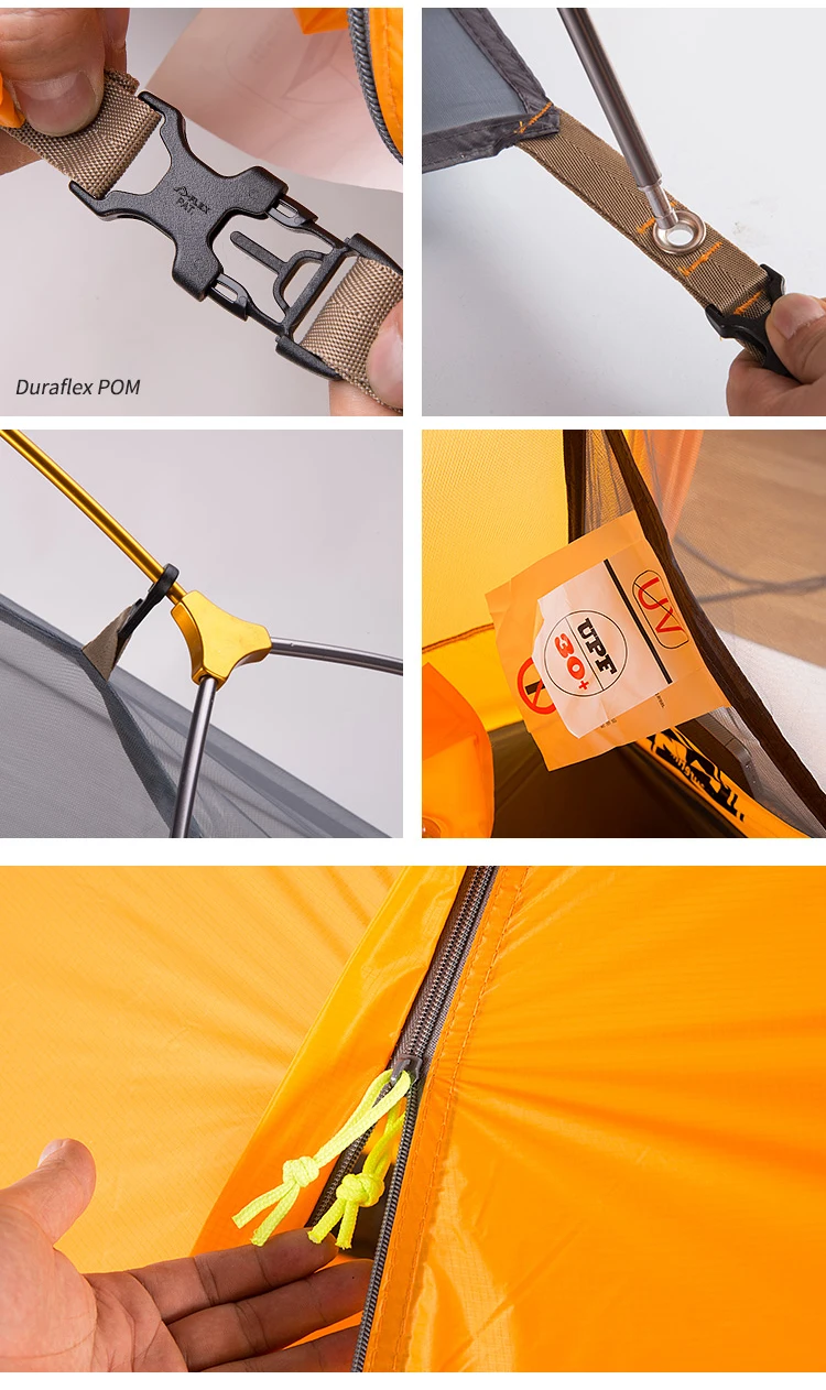 t para 1 Naturehike Mochila Ciclismo Tenda Ultraleve 20d e 210 Pessoa Nh18a095 d 10 t para 1 pessoa 4 temporada ultraleve