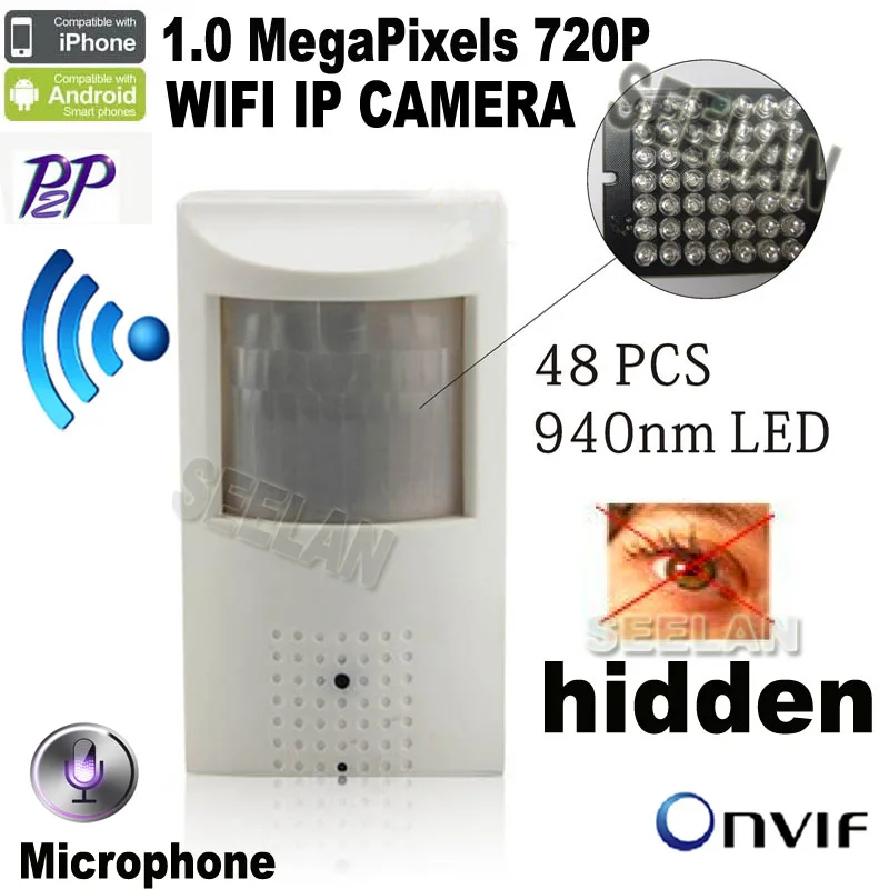 720P mini ip camera wifi 940nm led Security Network Camera Night vision camera PIR IR IP Camera PIR Motion Detector mini Kamera