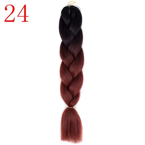 MERISIHAIR, 24 дюйма, Омбре, розовый, блонд, красный, синий, плетеные волосы, синтетические, вязанные волосы для наращивания, огромные косички, прически - Цвет: #22