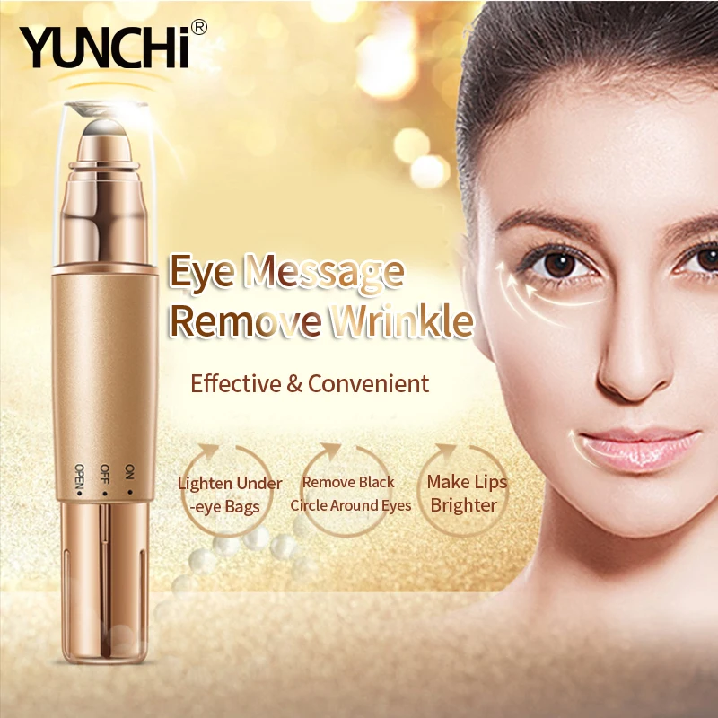 Eye Massage Stick Sonic Lip Massager Remove Wrinkle Dark Cricle Under-eye Bags Promote  Skin Care Product Absorption Anti-aging